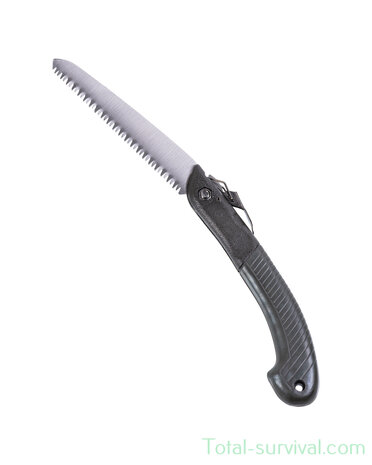 Scie à main pliable Mil-Tec vert, longueur de lame de 18 cm