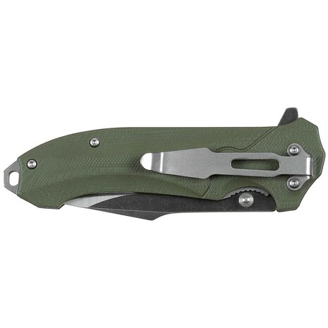 Fox outdoor Bushcraft klapmes met G10 handvat, olijfgroen