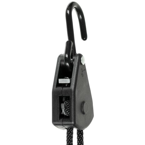 MFH Spannkabel 4 mm, 2 Meter mit Ratschensicherung, schwarz