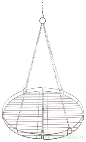 Fox outdoor opvouwbare grillplaat rond 49 CM met ketting