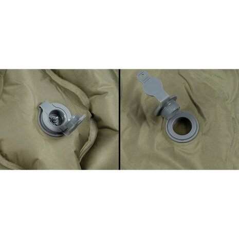 Fox outdoor inflatable sleeping mat with pillow, OD green