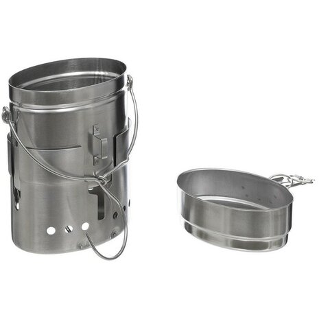Fox outdoor Zweedse M40  kookset RVS 3-delig