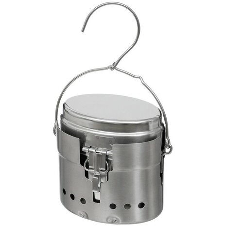 Fox outdoor Zweedse M40  kookset RVS 3-delig