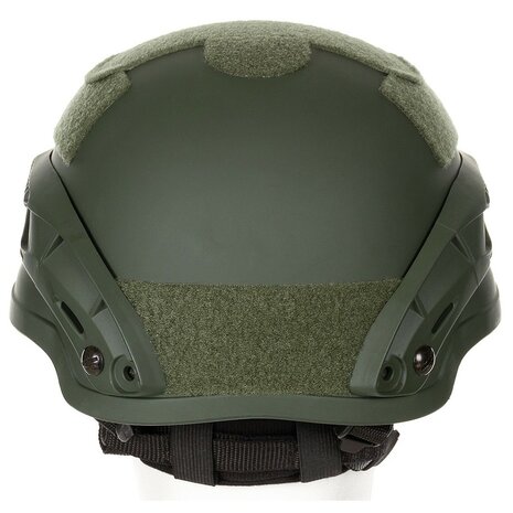 Casque airsoft MFH US MICH 2002 avec rails, ABS, vert olive