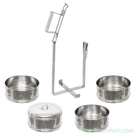 Fox outdoor Speisebehälter, 4-teilig, Edelstahl