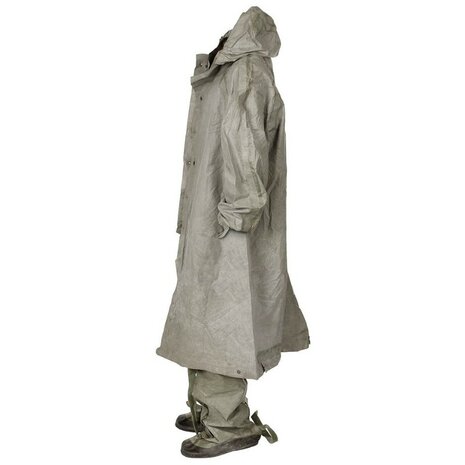 Poolse NBC/CBRN protective rubber coverall set 2-delig met draagtas, grijs