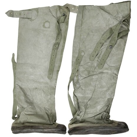 Poolse NBC/CBRN protective rubber coverall set 2-delig met draagtas, grijs