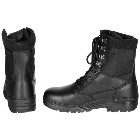 MFH Stiefel, "Security", schwarz, 8-Loch, Gummisohle