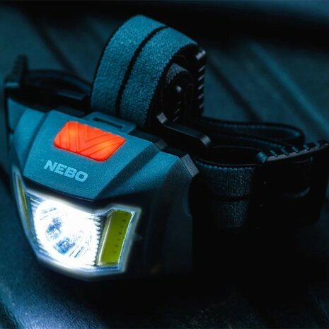 Nebo Einstein 250 LED hoofdlamp IP44 2-kleuren, 3x AAA