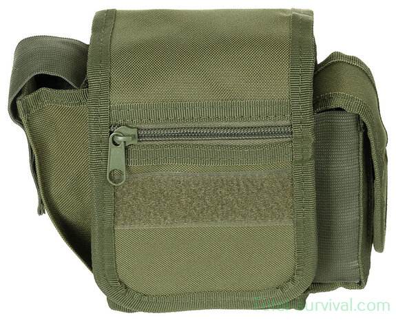 MFH Tactical waist bag with 3 compartments, OD green