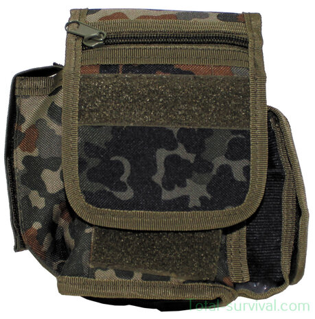 MFH Tactical waist bag with 3 compartments, BW camo