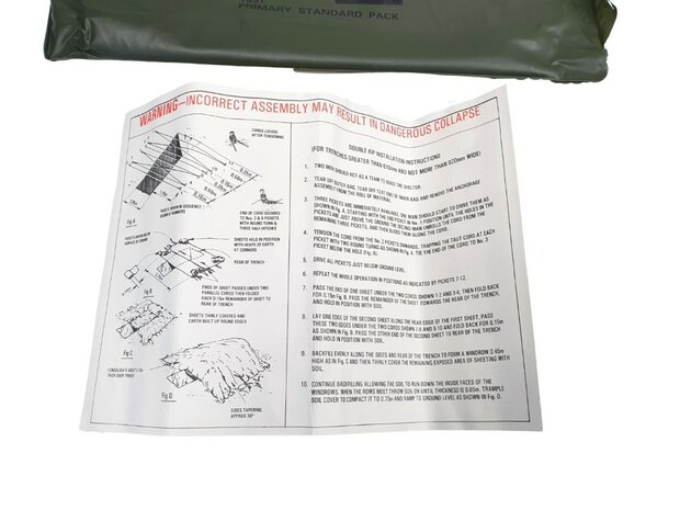 I.P.K. Individual Protection Kit Tarp / Afdekzeil, legergroen