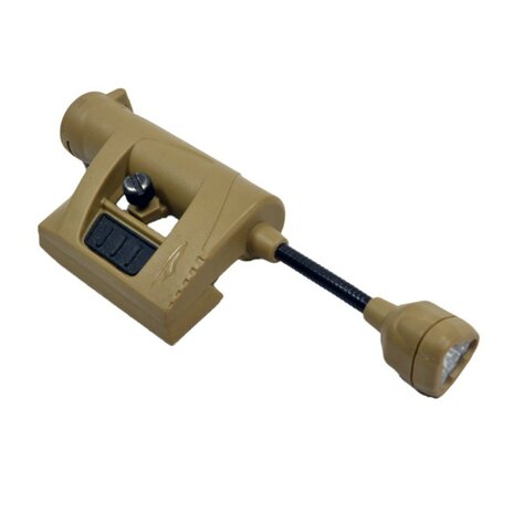 Princeton Tec MPLS  tactische LED hoofdlamp / helmlamp 3-kleuren + IR, coyote tan
