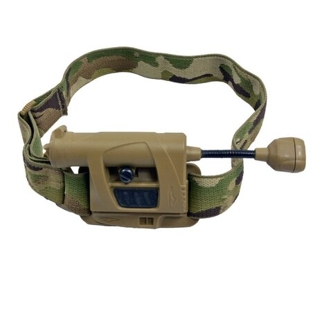 Princeton Tec MPLS  tactische LED hoofdlamp / helmlamp 3-kleuren + IR, coyote tan