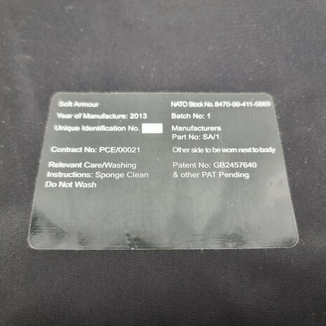 Coneen Defence INC 29650 Schutzpanzerung für Kleinwaffen, Kevlar, 30 x 25 cm
