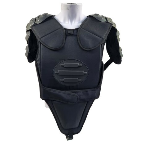 Magforce Riot Gear slagwerend vest met kruis en bovenarm beschermers, zwart