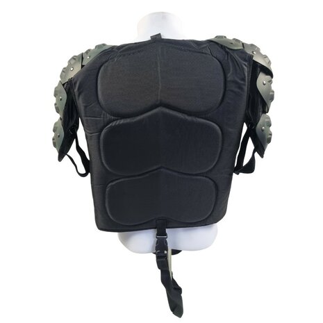 Magforce Riot Gear slagwerend vest met kruis en bovenarm beschermers, zwart