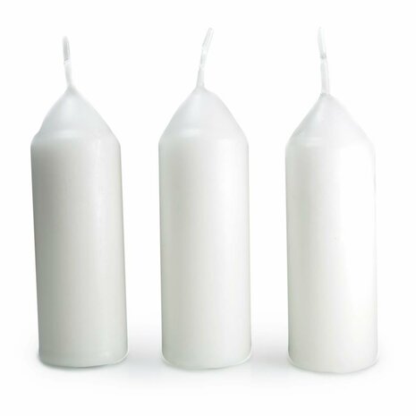Bougie Uco 9 heures Blanc, paquet de 3
