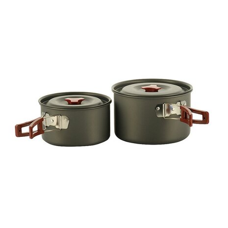 M-Tac batterie de cuisine compacte pour 4 à 5 personnes, en aluminium