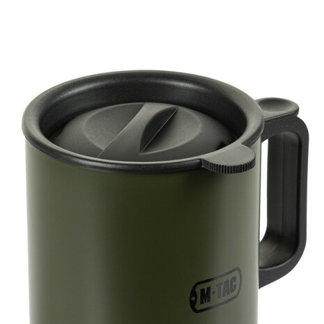 M-Tac mug isotherme avec couvercle 450 ml, vert olive