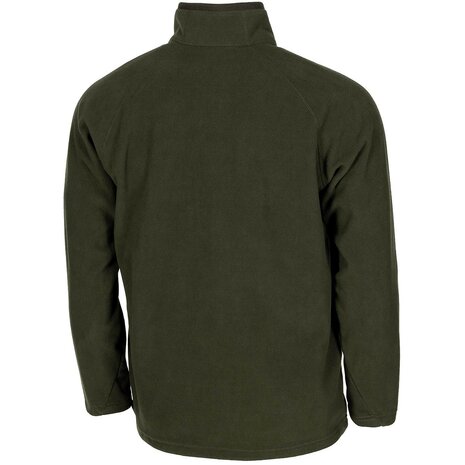 MFH schipperstrui met col en rits, microfleece 200g/m2, legergroen
