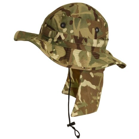 Buschhut der britischen Armee, Combat Hat, Tropen mit Nackenschutz, MTP Multicam