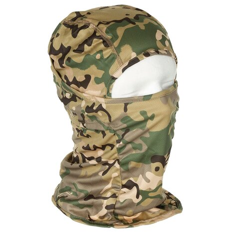 MFH Balaclava / Sturmhaube 1-loch, "Mission", polyester, MTP Operation-camo