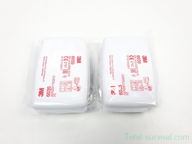 3M 6035 filter P3 (FFP3) EN-143, 2 pièces, a2st baïonnette