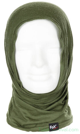 Fox outdoor Neck Gaiter, "Merino Lite", OD green