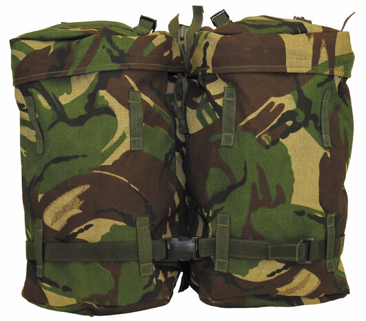 Sac à dos britannique 100L "PLCE LONG" avec poches latérales, Woodland DPM