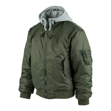Fostex MA-1 hooded bomber jack, legergroen