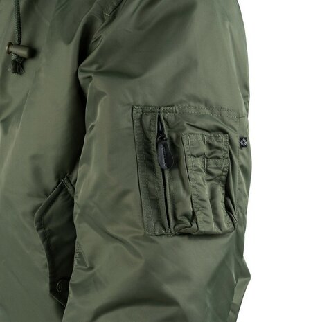 Fostex MA-1 hooded bomber jack, legergroen