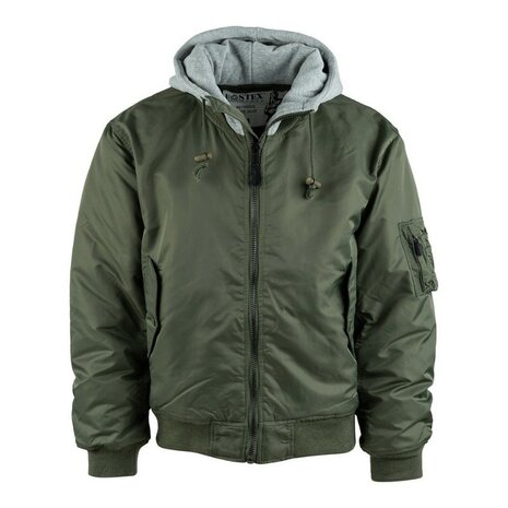 Fostex MA-1 hooded bomber jack, legergroen