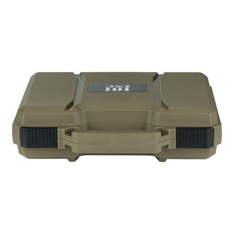 101 Inc Pistol Case, ABS, lockable, olive green