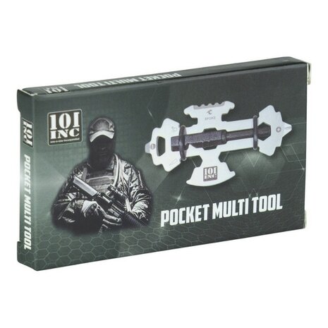 101 Inc multifunctioneel pocket survival tool met magnesium fire steel, RVS