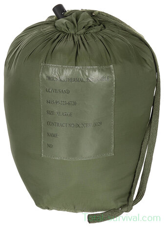 Britse thermo-overbroek Softie, 2-zijdig, legergroen/khaki