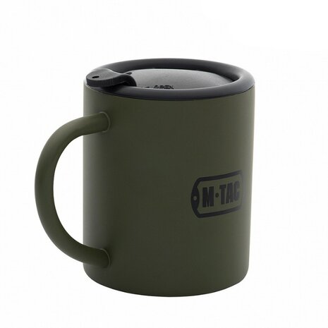 M-Tac thermo mok met deksel 280 ml, legergroen
