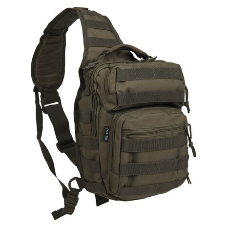 Mil-tec One strap rugzak 15l, Assault, legergroen