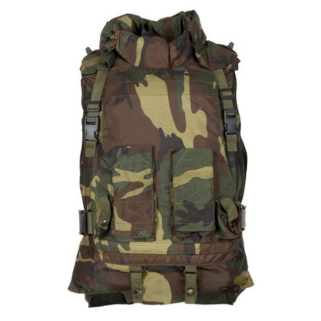 Italian AP95 body armor vest, with kevlar soft and hard armor fillers, full kit, Woodland camo