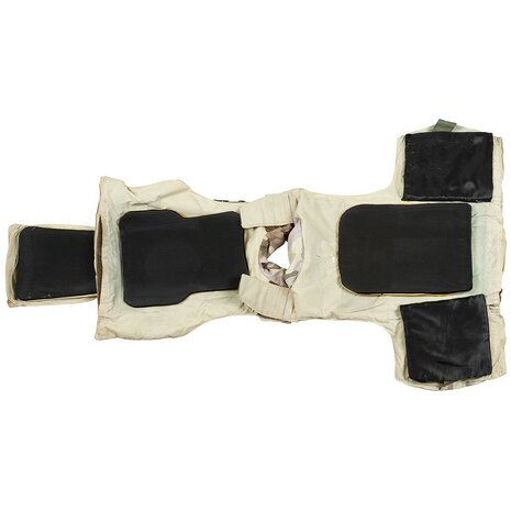 Italiaanse AP95 body armour vest, met kevlar soft en hard armour fillers, full kit, Desert DPM