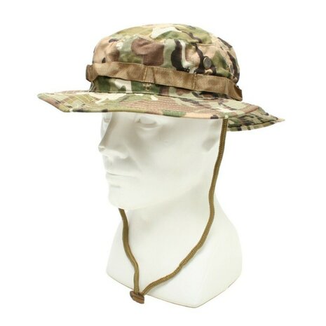 Kombat tactical US GI Chapeau de brousse, mentonnière, GI Boonie, Rip Stop, BTP Multicam
