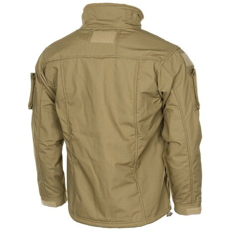MFH Fleecejas "Combat", Rip stop, coyote tan