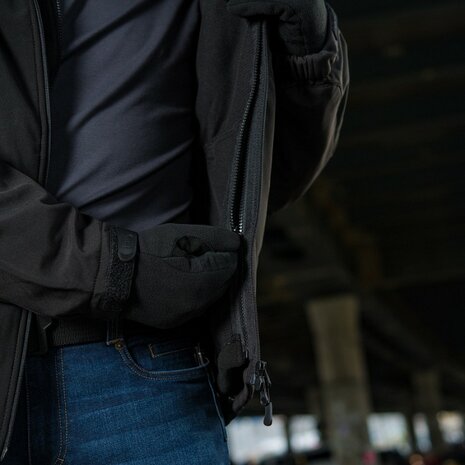 M-Tac Delta 3 softshell jas met modulaire fleece liner, zwart