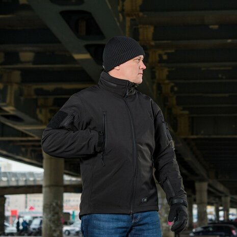 M-Tac Delta 3 softshell jas met modulaire fleece liner, zwart