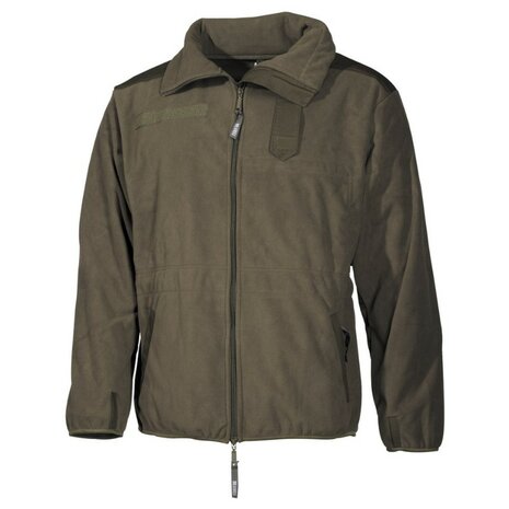 MFH Alpine Fleece jas, Breathtex winddicht en waterwerend, olijfgroen