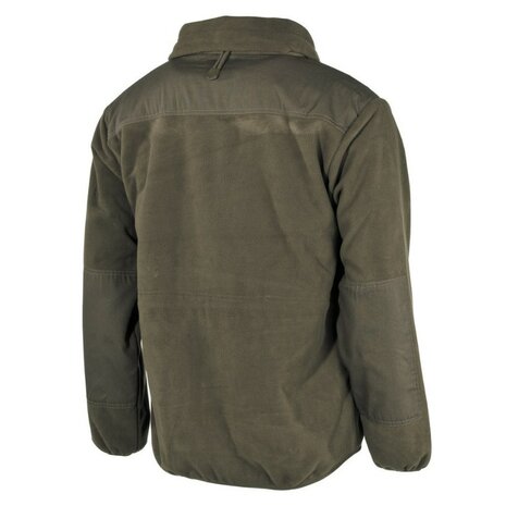MFH Alpine Fleece jas, Breathtex winddicht en waterwerend, olijfgroen