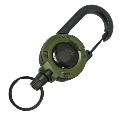 Kombat tactical uitschuifbare karabijnhaak met trekkoord, legergroen