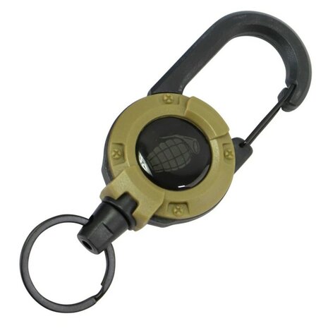Kombat tactical uitschuifbare karabijnhaak met trekkoord, Coyote tan