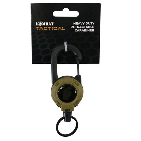 Kombat tactical uitschuifbare karabijnhaak met trekkoord, Coyote tan