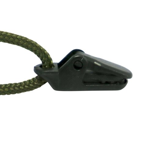 Kombat tactical paracord bevestigingsclips voor zeil/doek/tarp, set 10 stuks, zwart